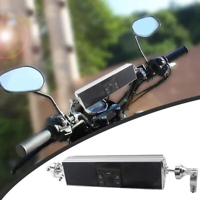 Waterproof Motorcycle Bluetooth Audio Stereo Speaker System MP3 USB AUX FM Radio • $48.99