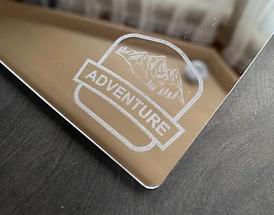 Self Adhesive Mirror Camper Campervan Motorhome Caravan [Engraved] • £12.30