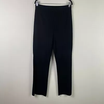 Exclusively Misook Pants Size Medium Black Knit Pull On Straight Leg • $29.95