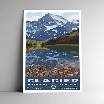 Glacier National Park Travel Poster / Postcard Montana USA Multiple Sizes • $11.99