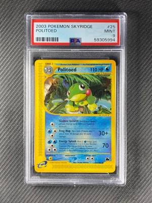 $7.50 • Buy Pokemon Card PSA 9 Mint Politoed Skyridge 2003 Non Holo 25/144
