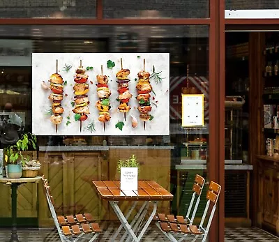 3D Grill Kebab Shop BBQ G239 Window Stickers Vinyl Wall Mural Decals Coco • $27.99