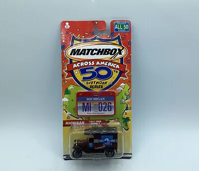 NIP Matchbox Across America 50th Birthday Series Michigan 1941 Ford Model T • $3.99