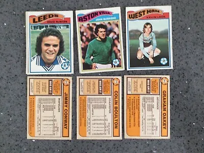 Topps-Football Cards - 1978-orange Backs-Select The Cards You Require. • £1.50