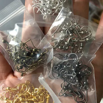 Wholesale DIY JEWELRY Making Findings 100PCS/500PCS Iron Earring Hook Coil Wire • $1.49