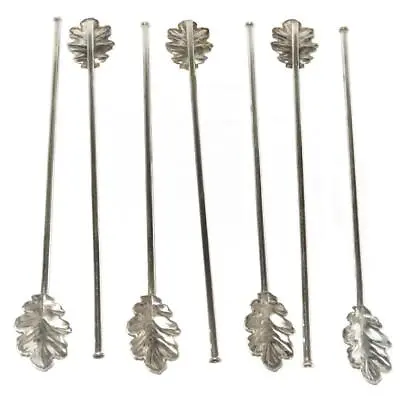 Antique 800 Silver Mint Julep Iced Tea Spoons Straws Swizzle 7 1/2  LOT OF 7 • $134.99