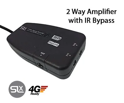 2 Way Aerial Amplifier Signal Booster Magic Eye IR Bypass TV DAB FM Slx Indoor • £32.99