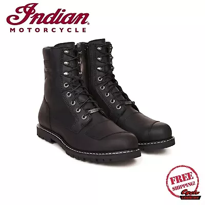 Genuine Indian Motorcycle Men's Black Lace Up Boots New Scout Chief Roadmaster • $229.99