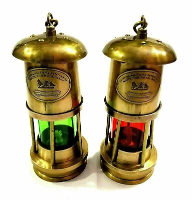 Lots Of 2 Lamp Lantern Oil Brass Ship Nautical Minor Maritime Antique Boat Light • $43