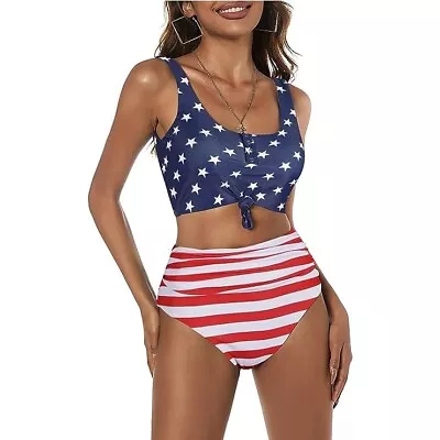 ZAFUL Women's High Waisted Bikini Scoop Neck Swimsuit 2 PC Bathing Suit New • $24.94