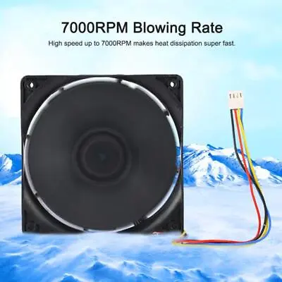 High-Performance 36W PC Cooling Fan 250.3CFM 7000RPM 4Pin 70dBa 3A Bitcoin Miner • $21.44