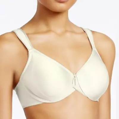 NWOT WACOAL 85185 Ivory BodySuede  Underwire Bra Size 36C Unpadded Seamless • $28.49