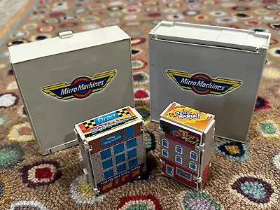 Micro Machines Scale Miniatures Travel City Scape Galoob Troy's Toys Lot 4 1989 • $35