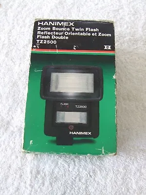 Hanimax Zoom Bounce Twin Flash Tz2500 With Box & Instructions As Is Vintage • $10
