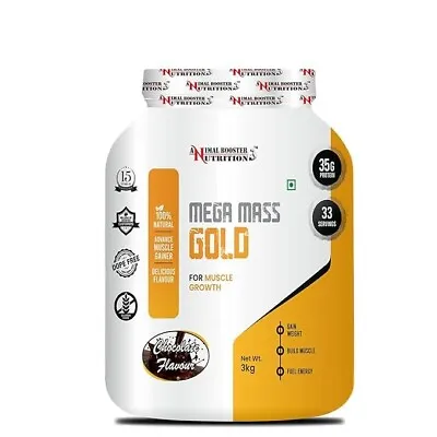 Animal Booster Nutrition Mega Mass Gold 3kg Original Mega Mass Gold Gainer. • $82.33