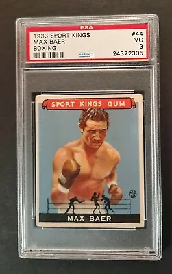 1933 Sport Kings #44 Max Baer PSA 3 VG Boxing High Number • $479.96