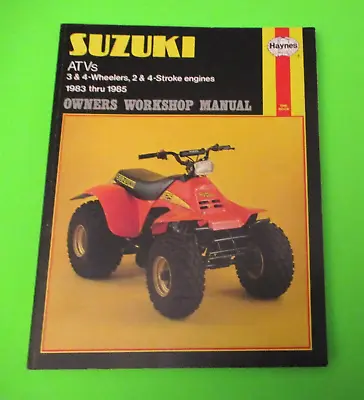 Vintage 1986 Suzuki Atv 3&4 Wheelers 2&4 Stroke Haynes Owner's Workshop Manual • $9.99