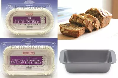 £7.95 • Buy 1lb/2lb 40pack Loaf Tin Liner Paper Cake Baking Case Non Stick Baking Bread Tray