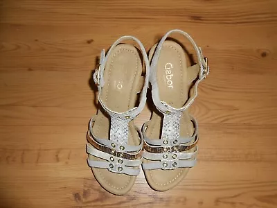 Gabor Comfort Mocha/copper Suede Ladies Wedge Sandals Size 4.5 G Immaculate 2-25 • £14.99