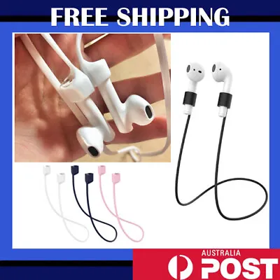 $4 • Buy Anti Lost Strap String Rope Soft Silicone Holder Cable Cord Airpods Pro Earbuds