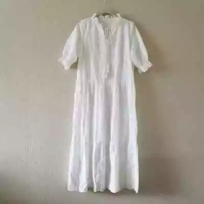 NWOT White Boho Prairie Eyelet Maxi Dress Size Large • $18.74