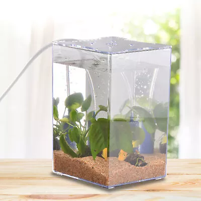 Betta Fish Tank With Lid Landscaping Fish Box Aquarium Breeding Tank Acrylic • $25.83