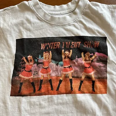 VTG Mean Girls White Tee T Shirt Christmas Winter Talent Show Dance Sz. Large • $4.50