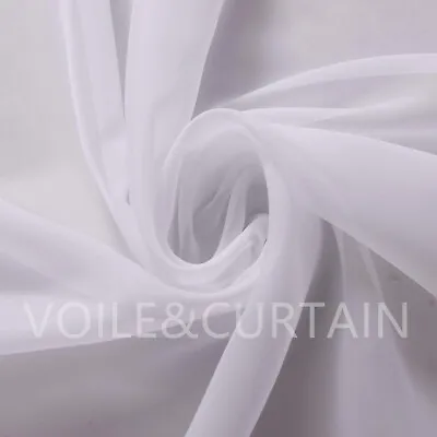 £2.20 • Buy White Voile Fabric By The Meter 150,210 And 300cm Wedding Event Ceiling Drapes