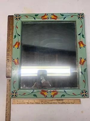 Vintage Hand Pained Wall Mirror / Flowers  Tulips  Floral • $19.99