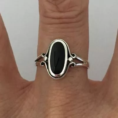 Black Onyx Gemstone 925 Sterling Silver Ring Mother's Day Jewelry SP-857 • $10.99