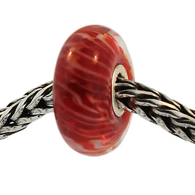 Authentic Trollbeads Glass 61349 Red Feather *0 RETIRED • $13.86