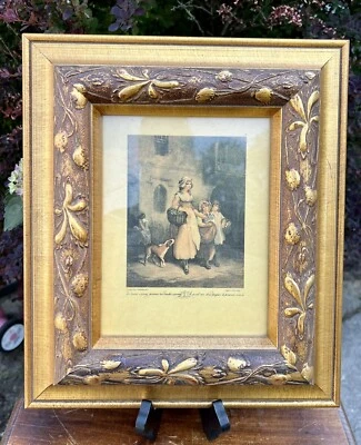 £43.13 • Buy Vintage Prof Framed Ornate Gold Frame Cries Of London Print Primroses Lot Of 2