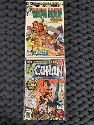 2 Book Mixed Vintage Marvel Comics Lot: Iron Man #147 & Conan #100 1981 & 1979 • £7.29