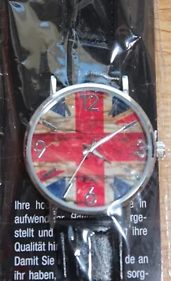 Union Jack For VE Day 2020 EIGER Watch - Leather Strap. Brand New In Packaging • £8