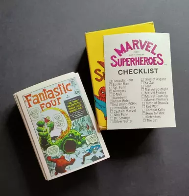 MARVEL SUPERHEROES First Issue Covers SET ~ 60 TRADING CARDS & BOX @ 1984 • $66.22