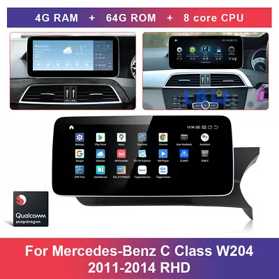 For Mercedes Benz C Class W204 2011-2014 RHD 10.25  Car DVD GPS Navigation Radio • $530.09