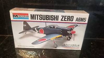 Vintage Monogram Japanese  Mitsubishi A6m5 Zero 1/48 Scale Plane Model Kit • $25