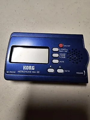 Korg MA-30 Digital Pocket Metronome Music Tuner Compact Blue TESTED • $9.99