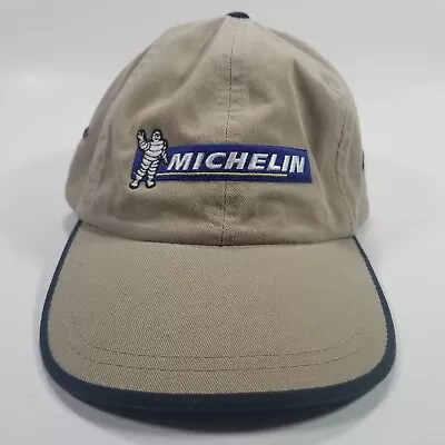 Hat Michelin Tan Embroidered Logo Cap One Size Adjustable Strap Back SprotsMan • $14.97