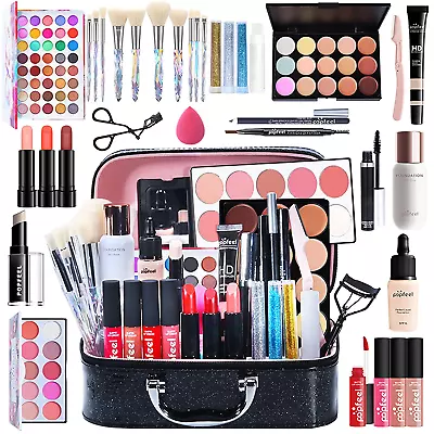All-In-One Holiday Gift Makeup Set Cosmetic Essential Starter Bundle Include Eye • $61.02