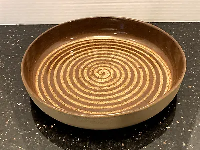 Gordon & Jane Martz Marshall Studios Spiral Design Bowl Brown Ceramic Stoneware • $110