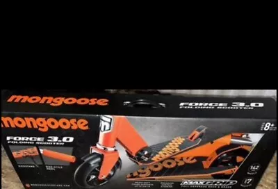 Mongoose Force 3.0 Folding Scooter Ages 8 And Up Orange / Black • $59.99