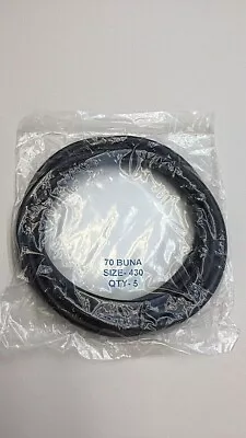 O-ring Size 430 Buna 70 Black 5-1/8  ID X 5-5/8  OD X 1/4  Thick. (Pack Of 5) • $21