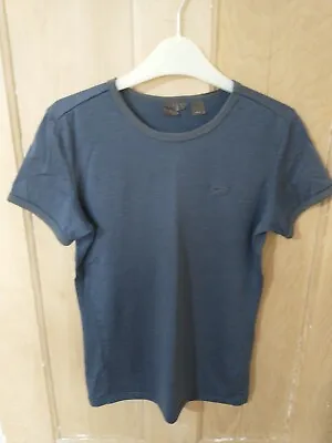 Icebreaker Superfine 190 T-shirt Size Womens XS 100% Pure Merino Blue / Grey • £22