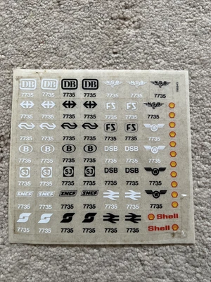 £25 • Buy Lego Train 12v 7735 Sticker Sheet Original Vintage