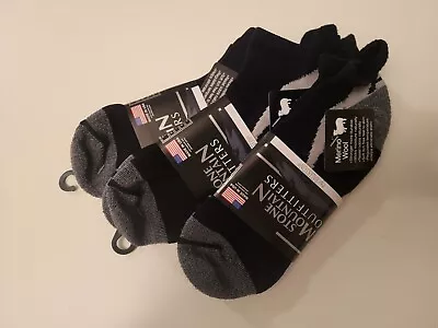 3 Pair Low-Cut Ankle Merino Wool Golf Hiking Camping Socks Medium 5-9 • $17.95