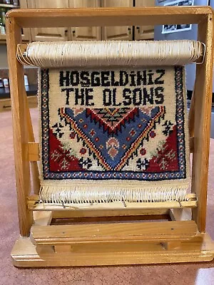 Vtg Table Top Loom Salesman Sample Wool Rug Weaving Display 12x11 Olsons • $29.99