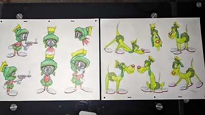 LOONEY TUNES Animation Cel Art Chuck Jones Cartoons VIRGIL ROSS MODEL SHEET  X3 • $1000