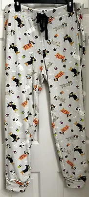 Medium M Women's Gray Dachshund Doxie Sausage Dog Halloween Sleep Pants Pajamas • $31.08