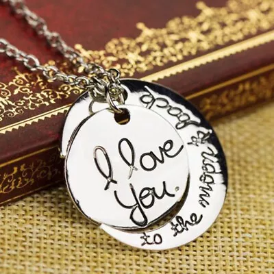 I Love You To The Moon And Back Crescent Moon Necklace 24  • $5.95